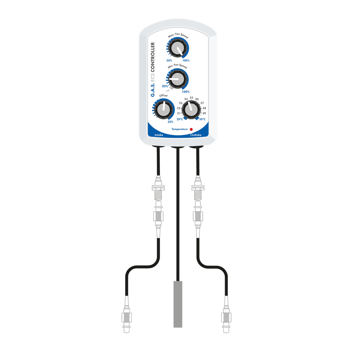 G.A.S EC-2 Viftekontroller m/termostat